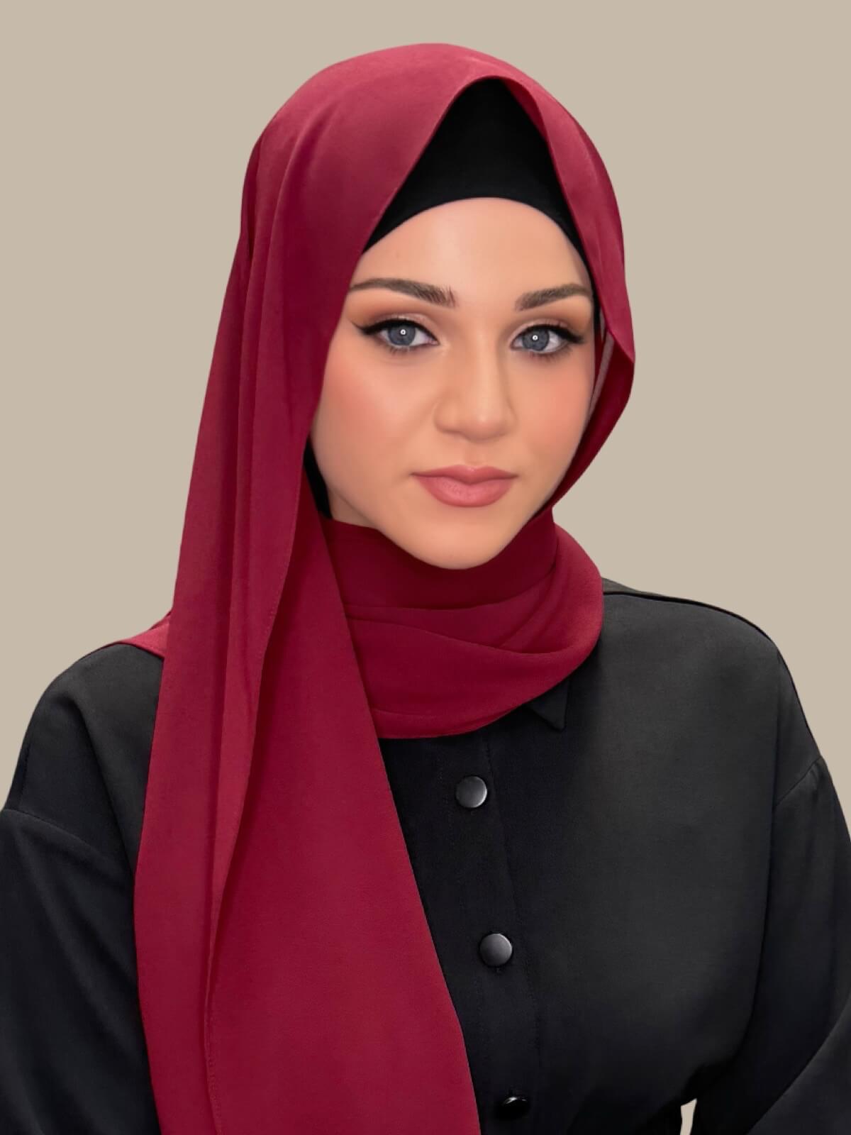 Classic Chiffon Hijab-Mahogany