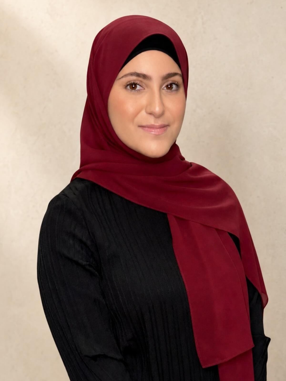 Modish Girl Luxury Chiffon Hijab-Mahogany