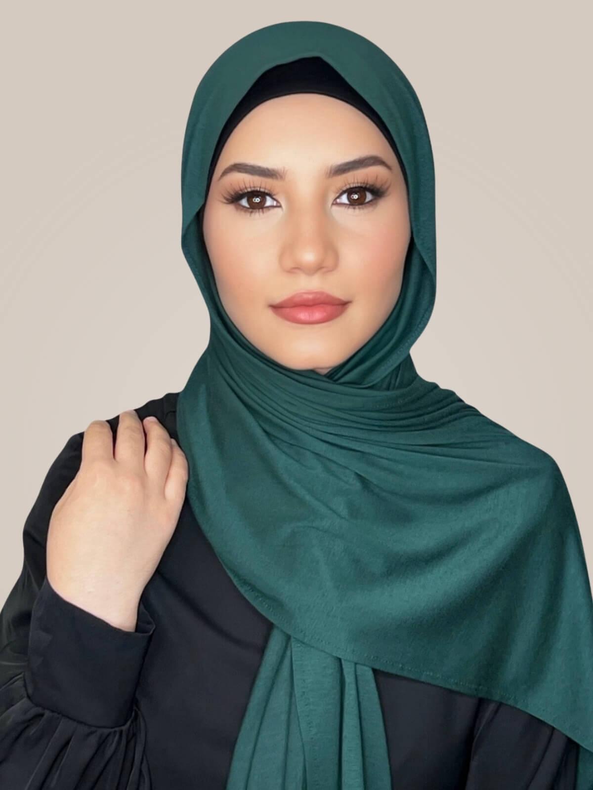Classic Jersey Hijab-Deep Green