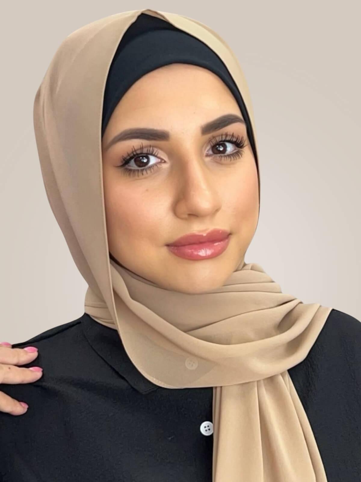 Luxury Chiffon Hijab-Honey Comb