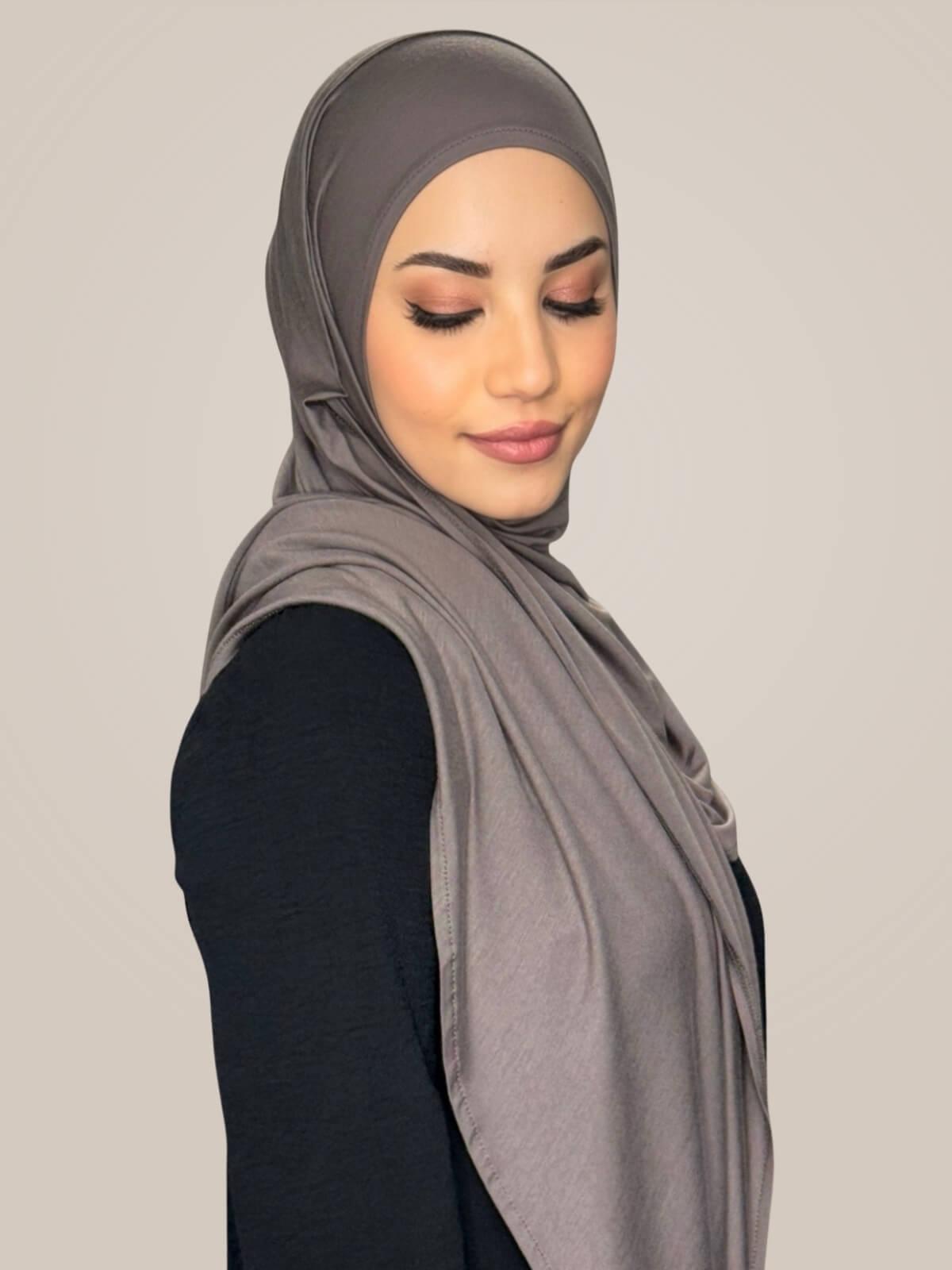 Pre-Sewn Jersey Hijab-Hazel