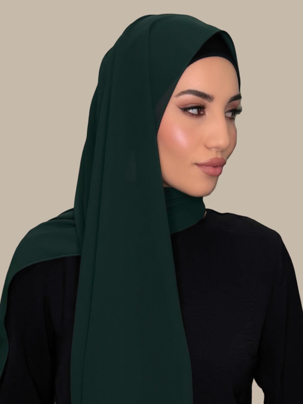 Classic Chiffon Hijab-Pine