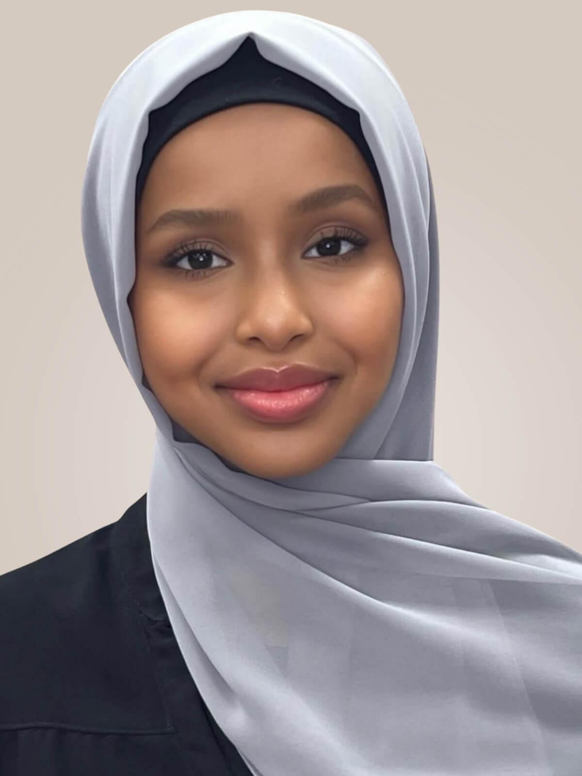 Luxury Chiffon Hijab-Gravity Grey