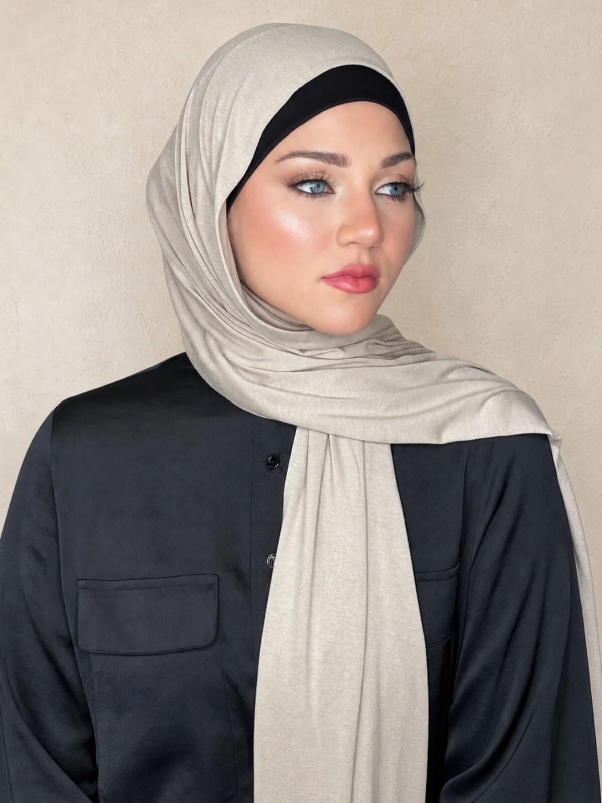 Classic Jersey Hijab-Sandstone