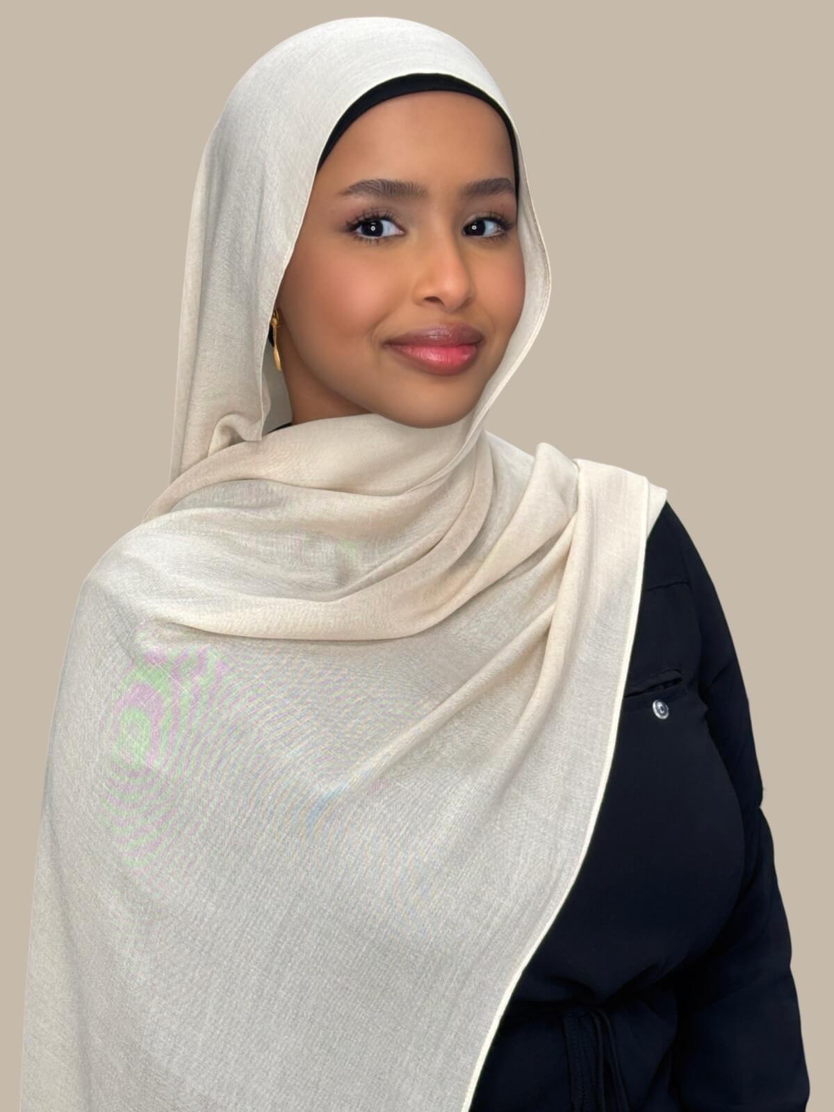 Cotton Modal Hijab-Buttercream