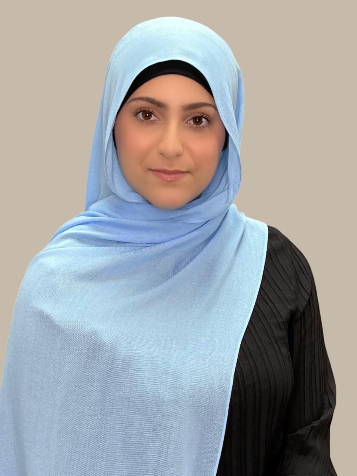 Modish Girl Cotton Modal Hijab-Cinderella Blue