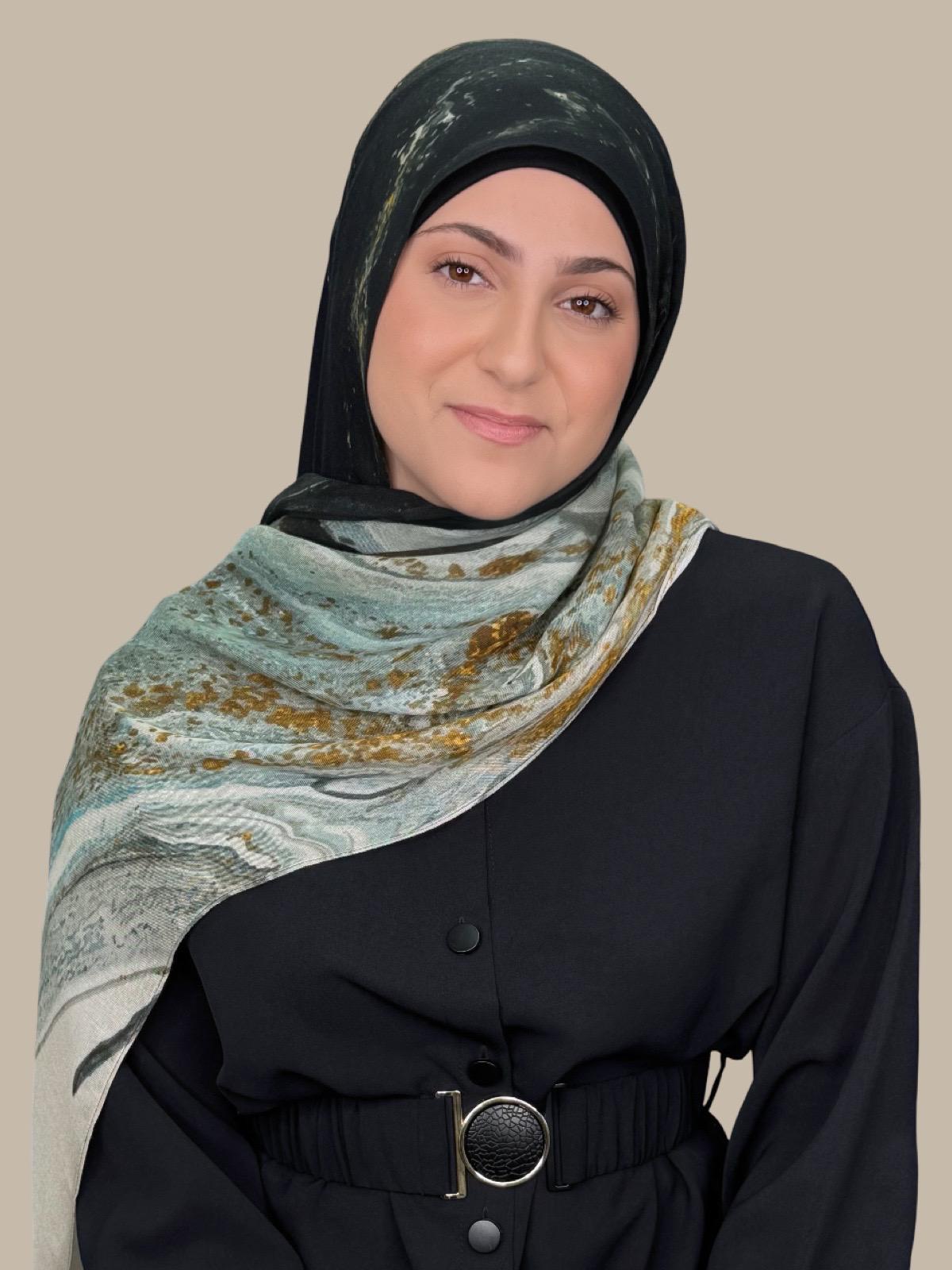 Modish Girl Print Modal Hijab-Sedona Slate