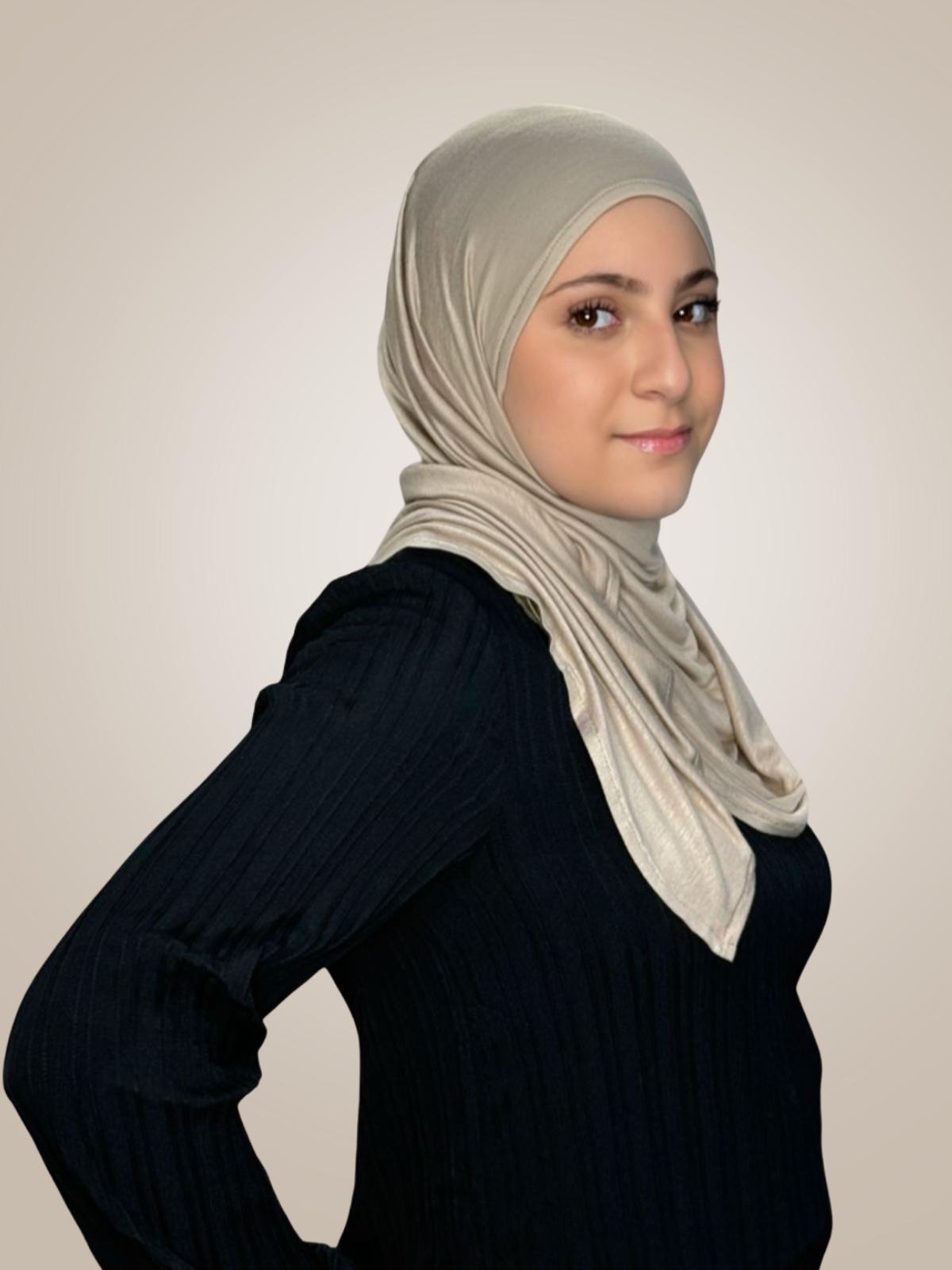 Modish Girl Pre-Sewn Jersey Hijab-Vanilla