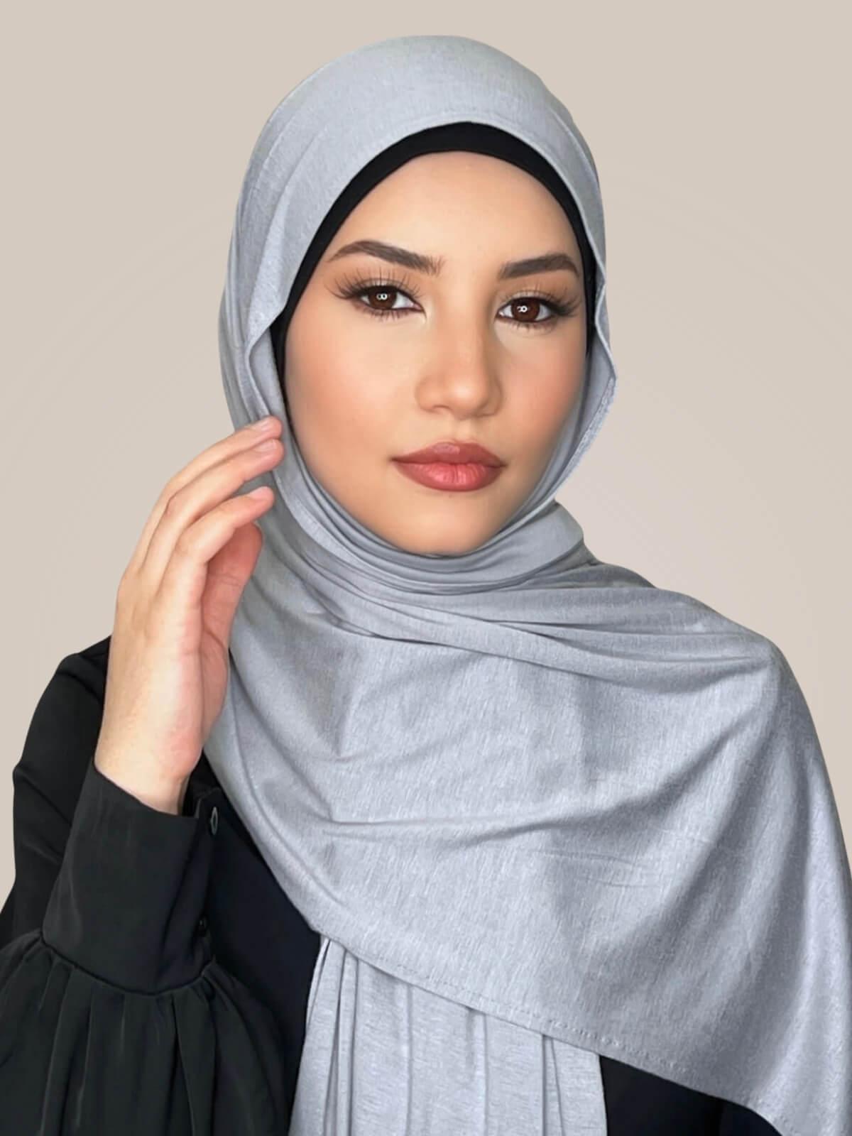 Classic Jersey Hijab-Steel Grey