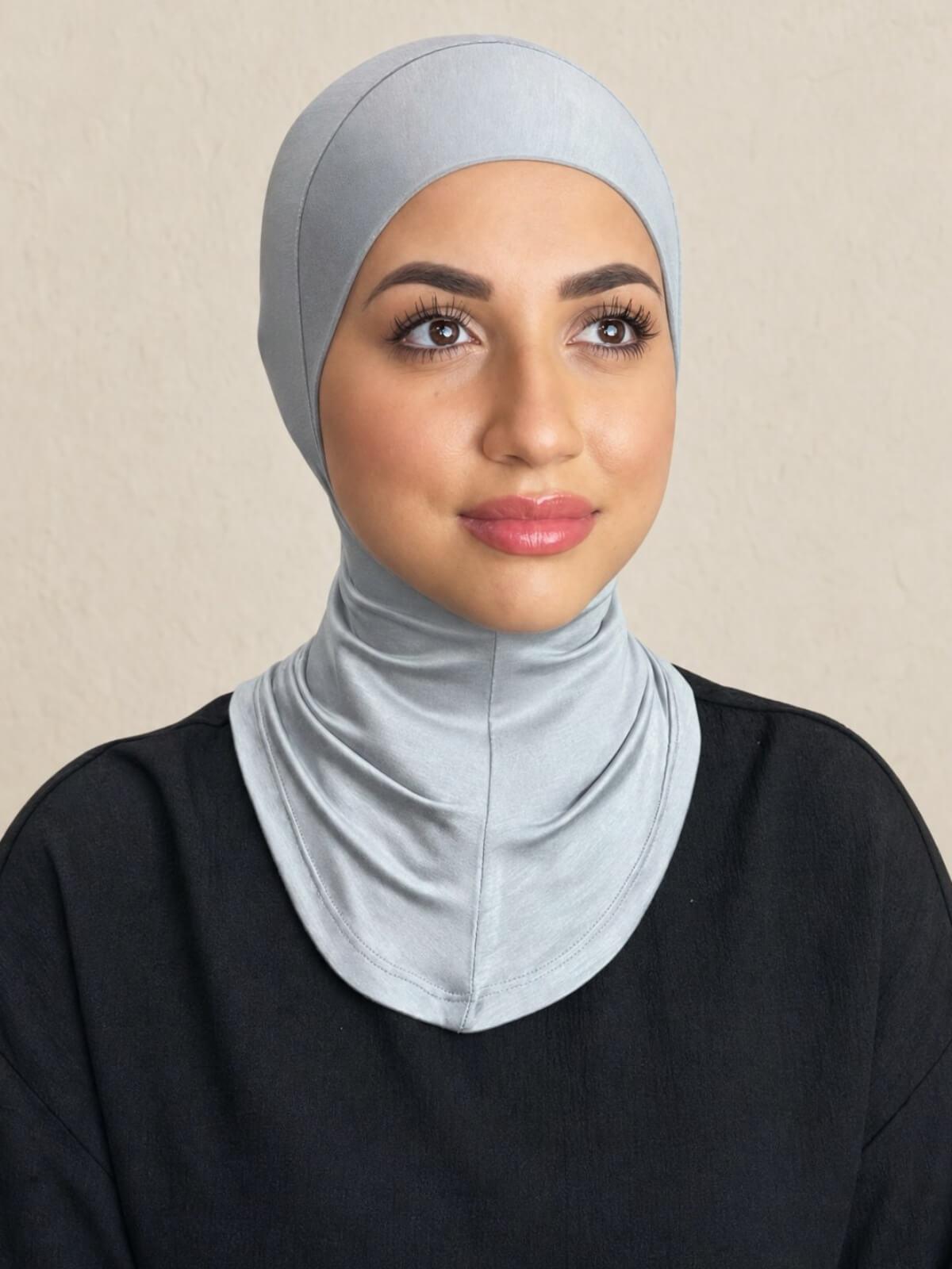 Premium Jersey Full Coverage Underscarf-Chic Grey
