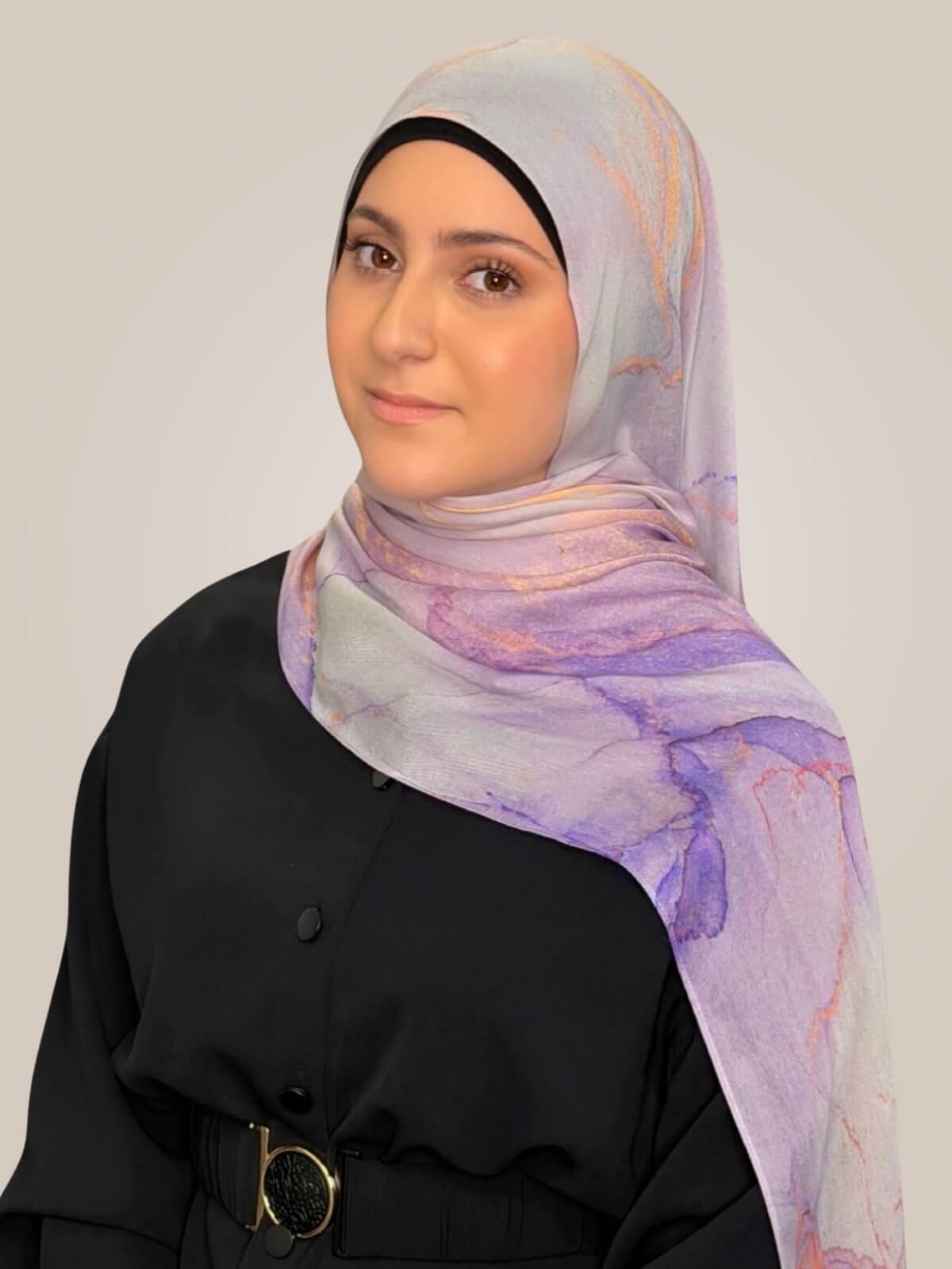 Modish Girl Print Modal Hijab-Lavanta Bay