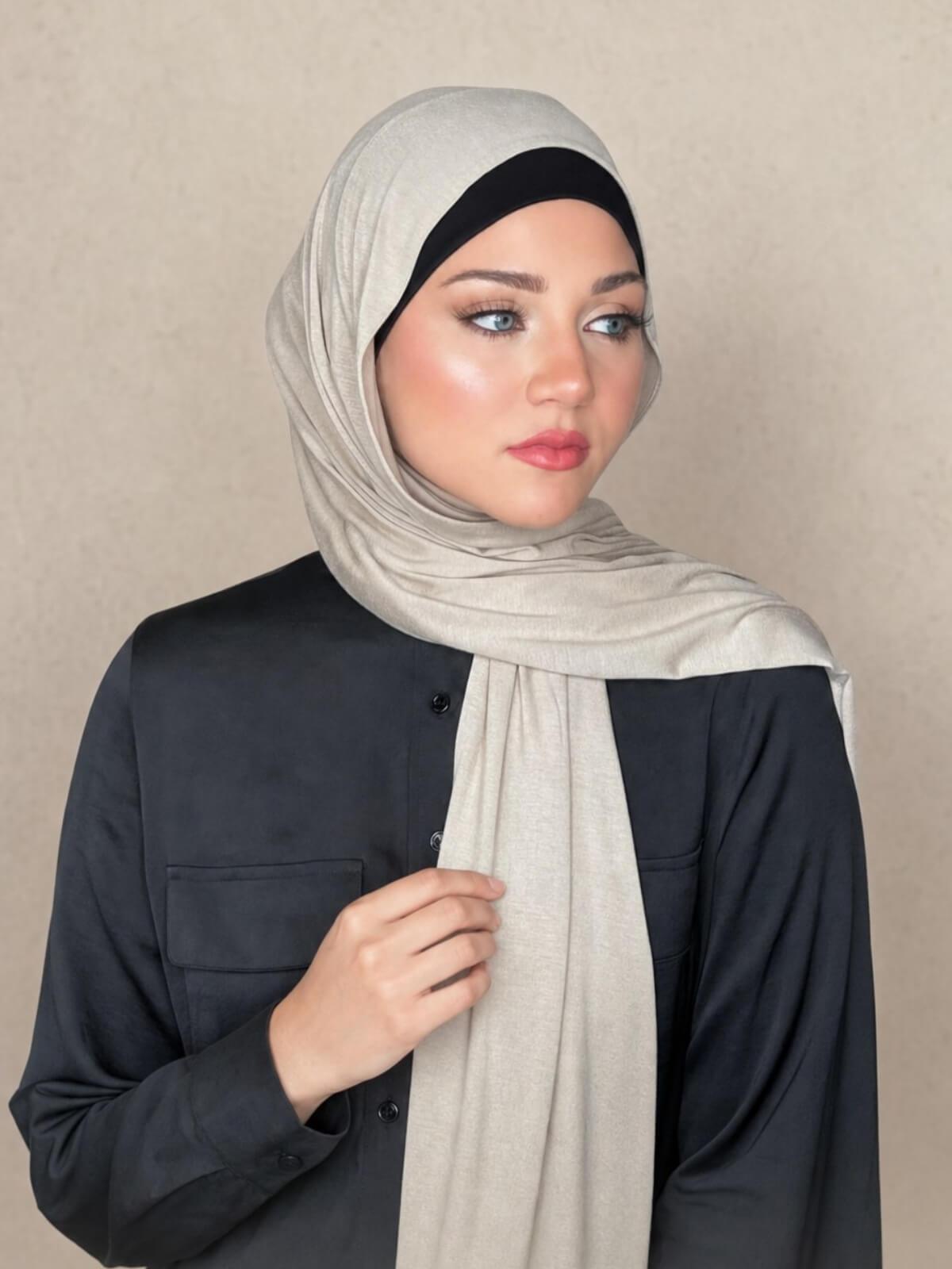 Classic Jersey Hijab-Sandstone