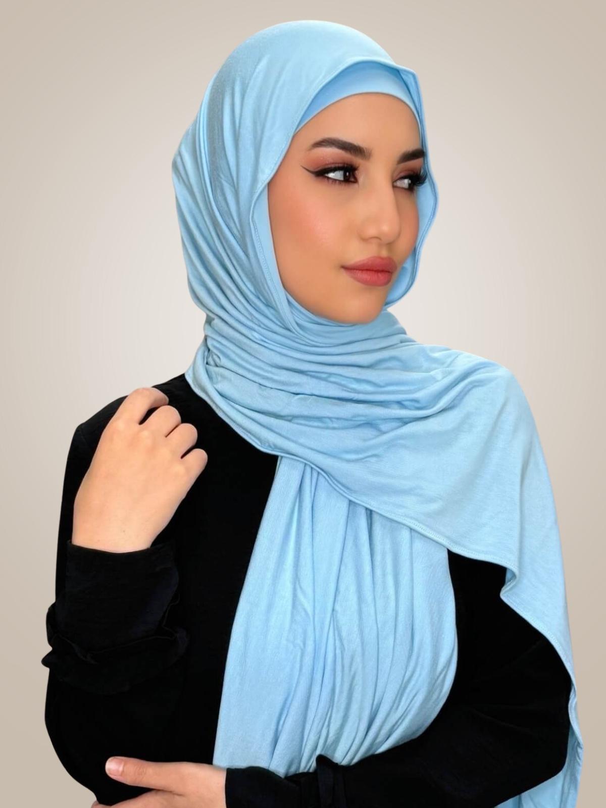 Premium Jersey Hijab-Baby Blue