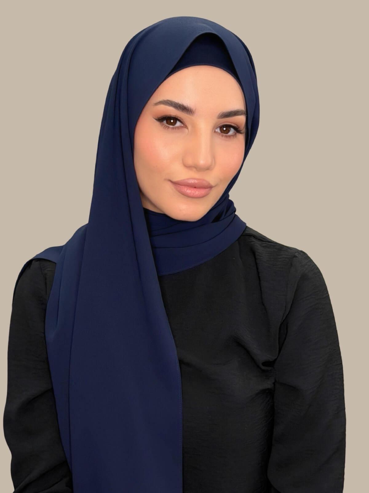 Matching Chiffon Hijab Set-Dark Slate