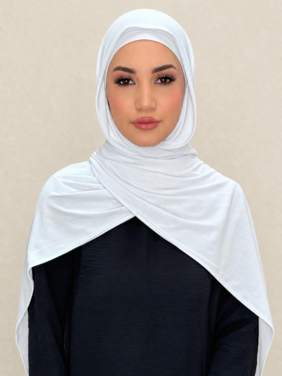 Premium Jersey Hijab-White