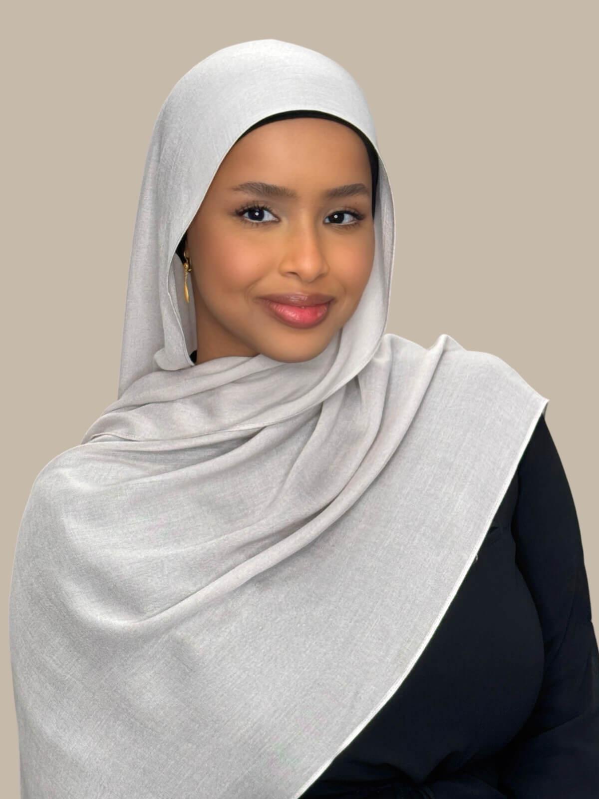 Cotton Modal Hijab-Misty Mink