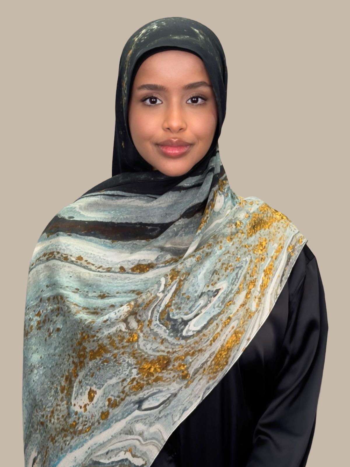 Print Modal Hijab-Sedona Slate