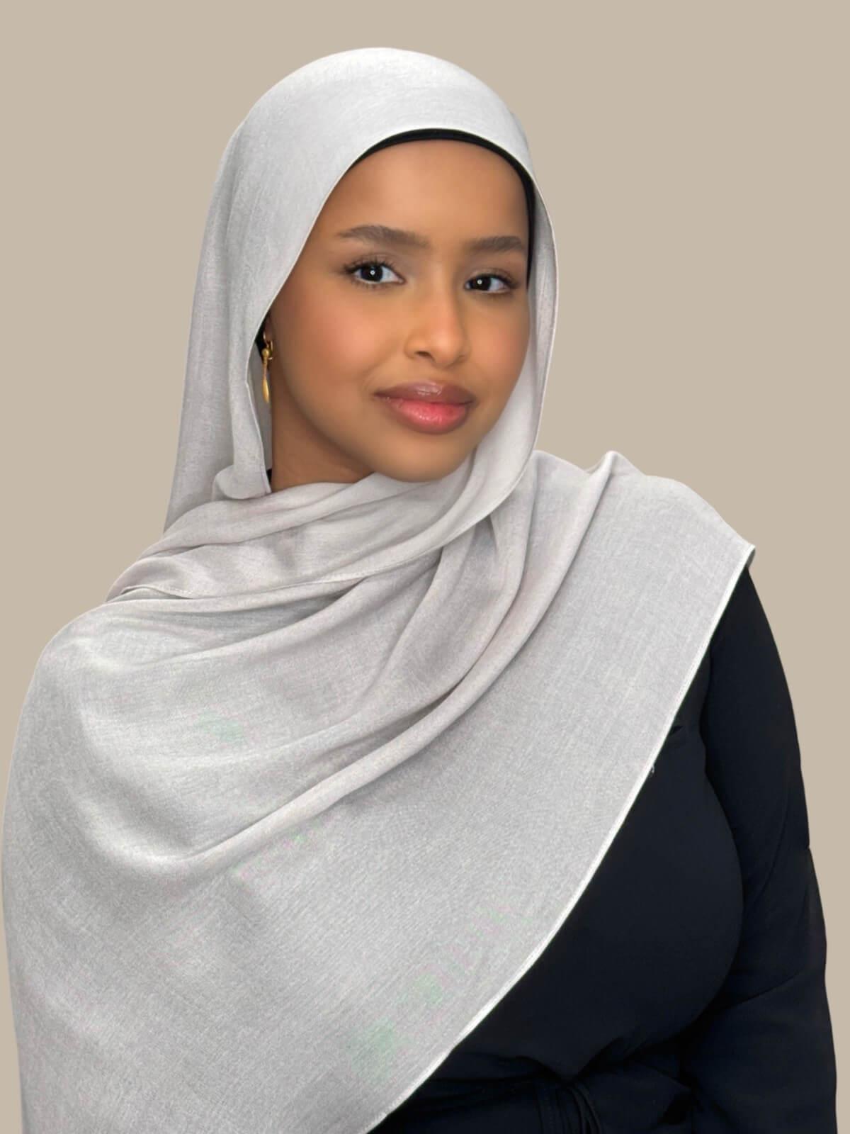 Cotton Modal Hijab-Misty Mink