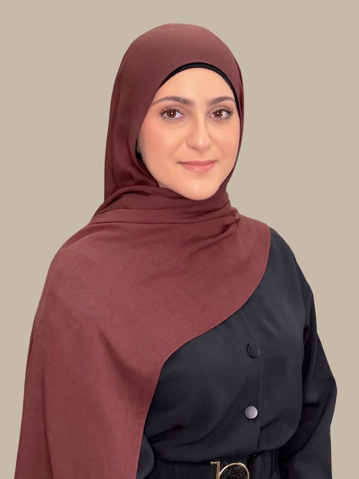 Modish Girl Cotton Hijab-Raisin Brown