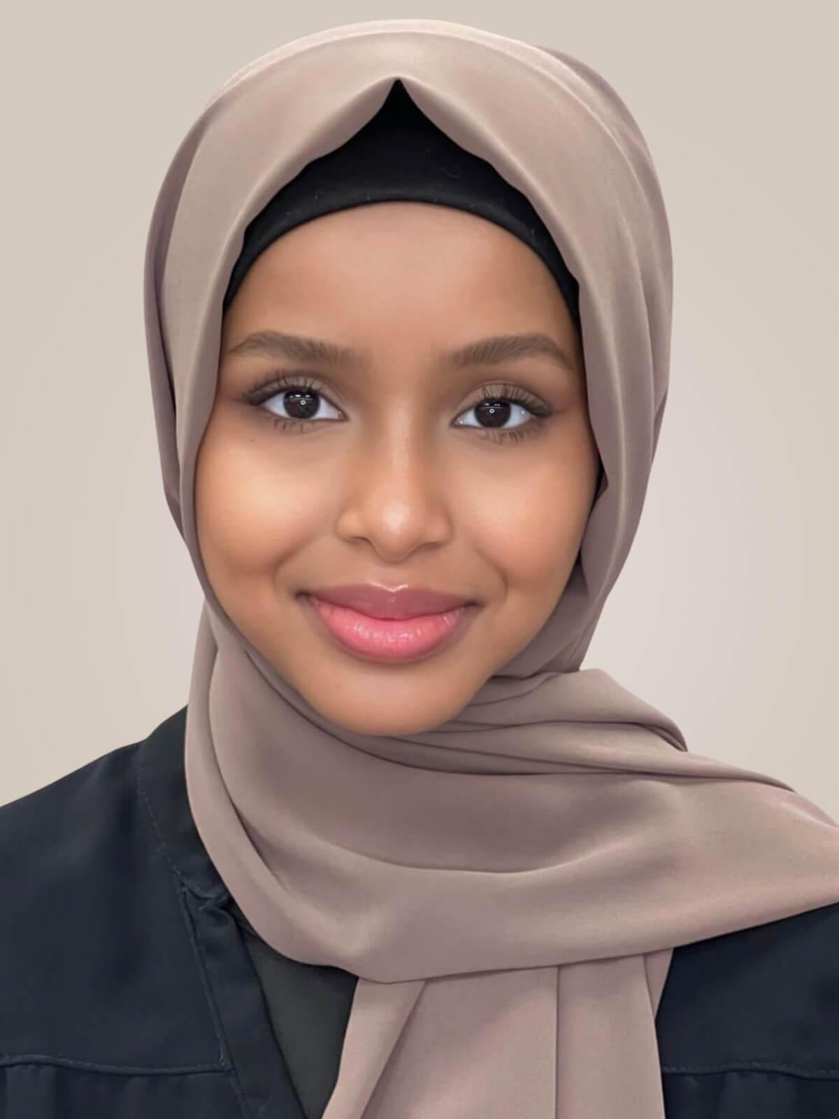 Luxury Chiffon Hijab-Chestnut Brown