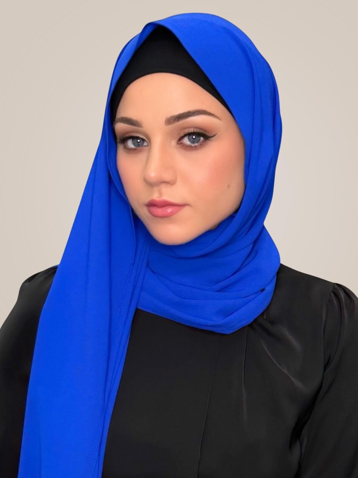 Classic Chiffon Hijab-Royal Blue