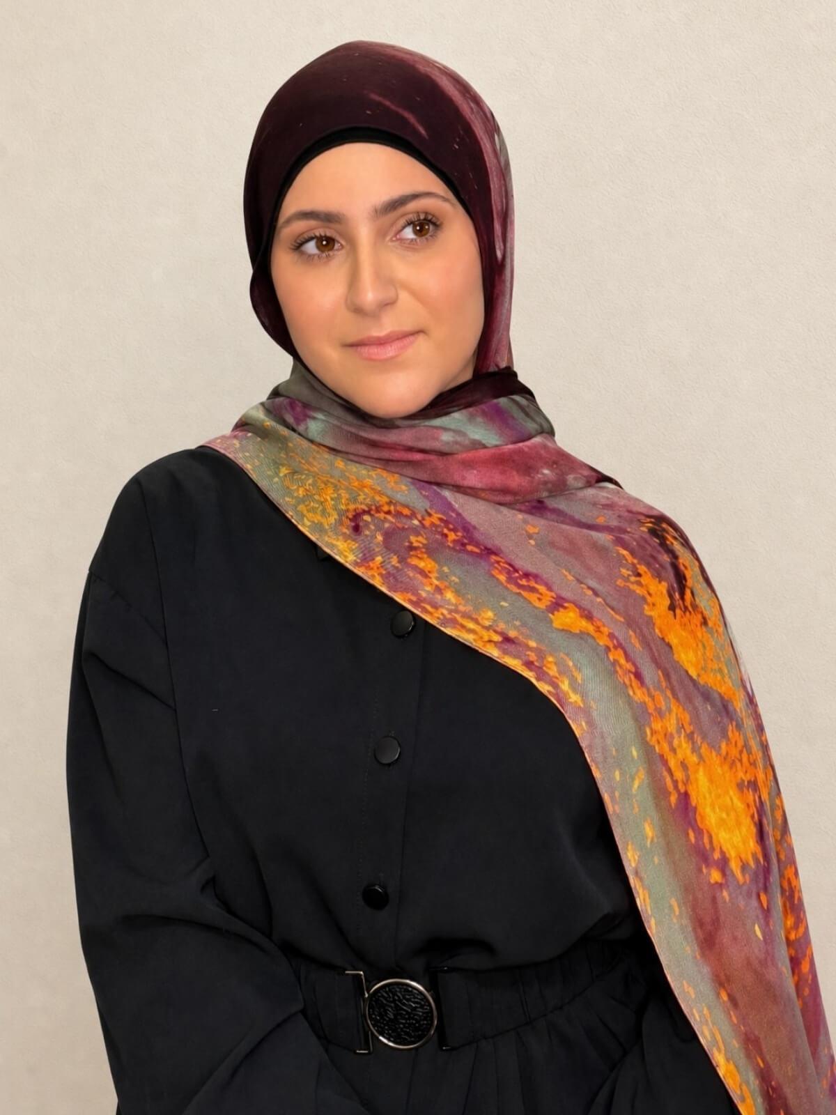 Modish Girl Print Modal Hijab-Rose Mirage