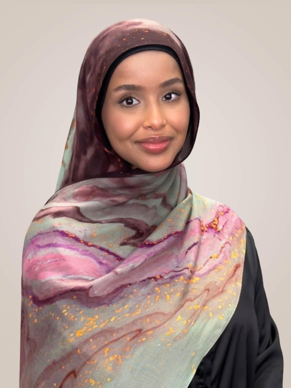 Print Modal Hijab-Rose Mirage