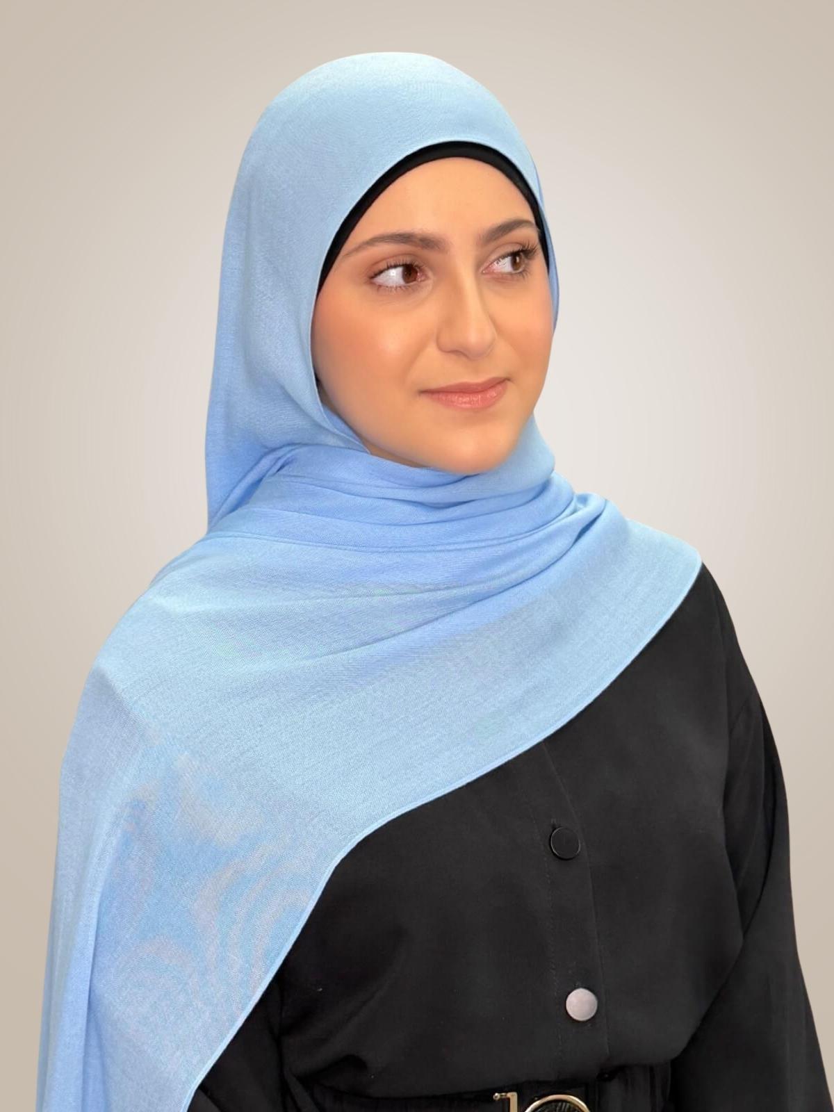 Modish Girl Cotton Modal Hijab-Cinderella Blue