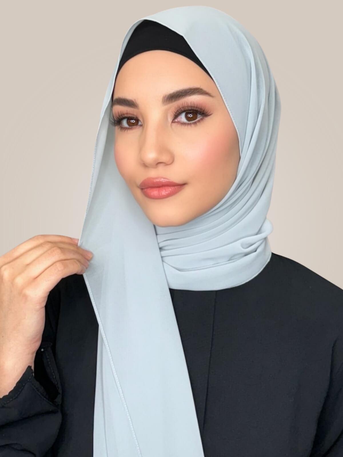 Classic Chiffon Hijab-Pale Grey