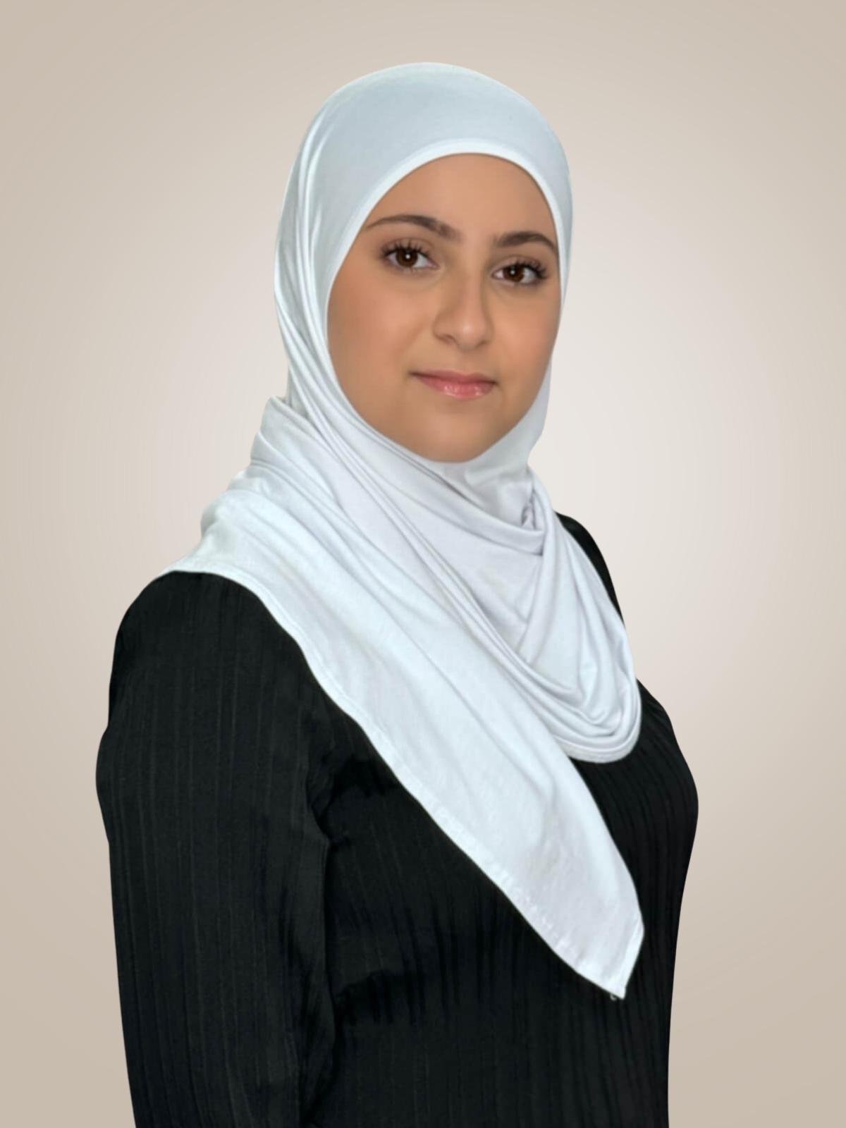 Modish Girl Pre-Sewn Jersey Hijab-White