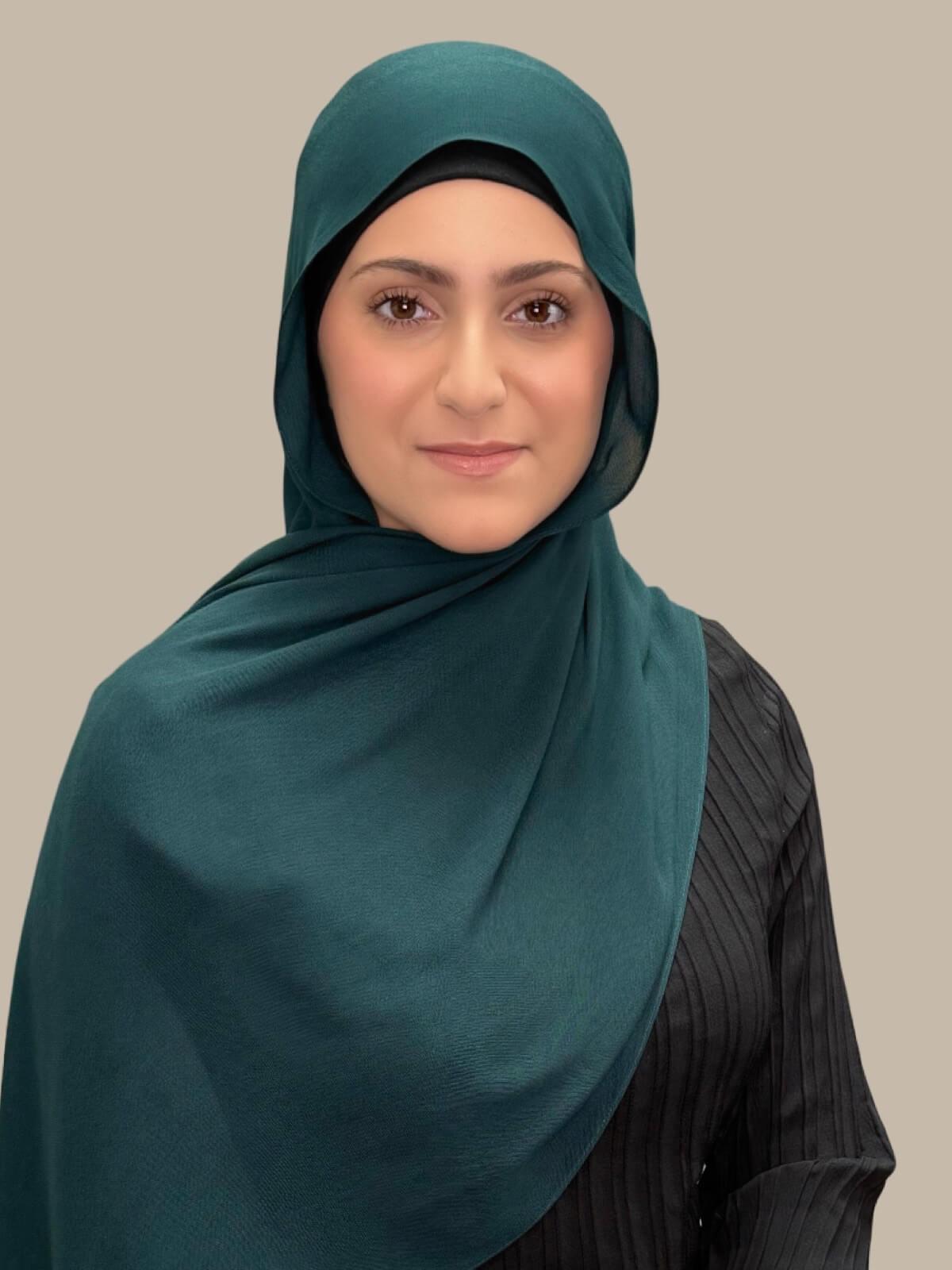 Modish Girl Cotton Modal Hijab-Dark Aqua