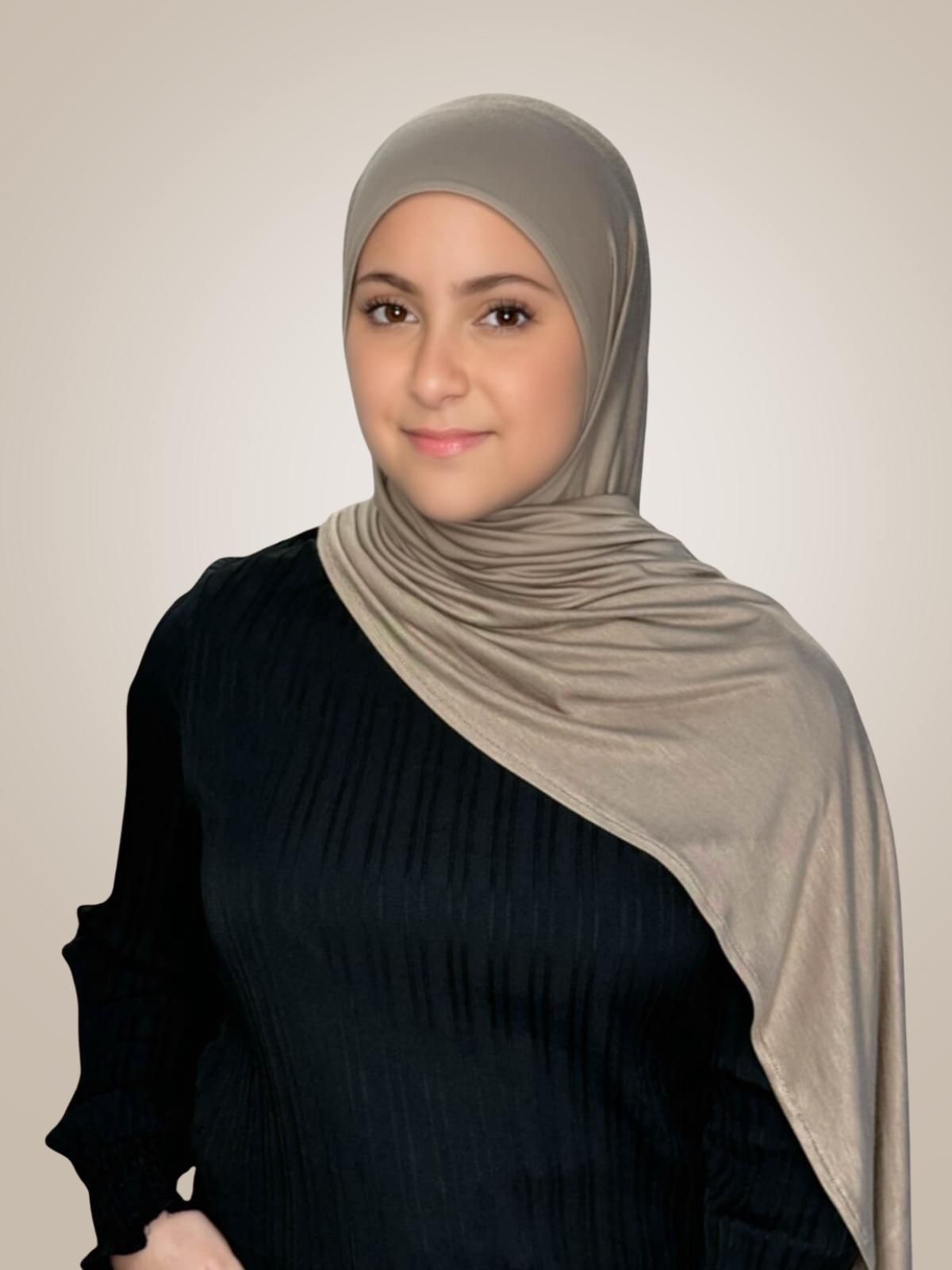 Modish Girl Pre-Sewn Jersey hijab-Desert