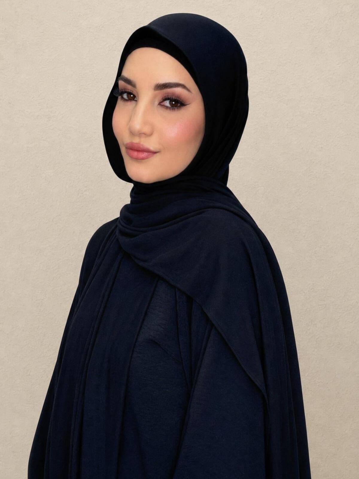 Premium Jersey Hijab-Black