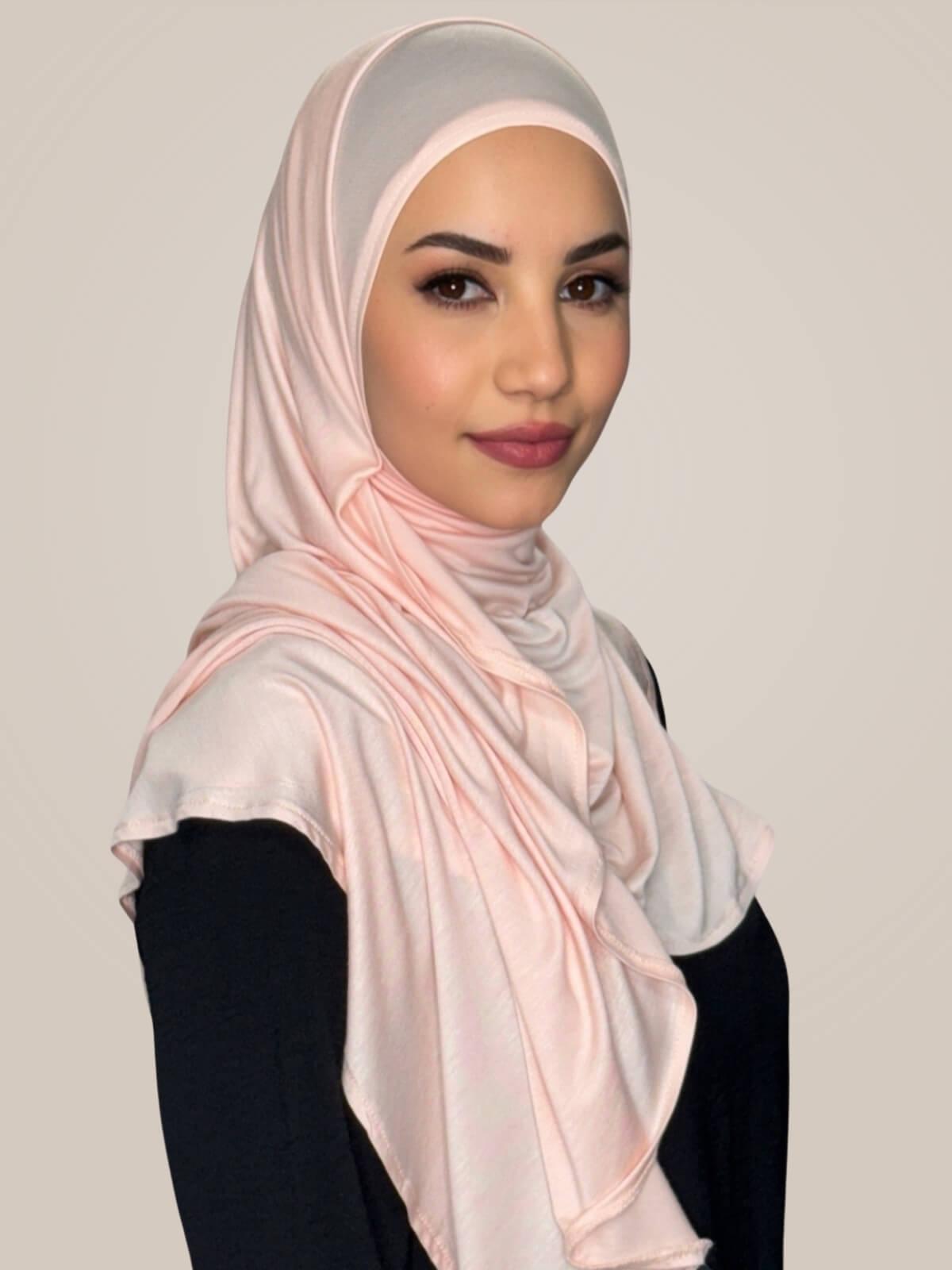 Pre-Sewn Jersey Hijab-Pearl