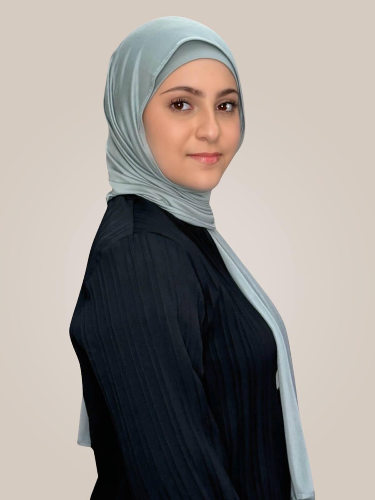 Modish Girl Premium Jersey Hijab-Stone Green