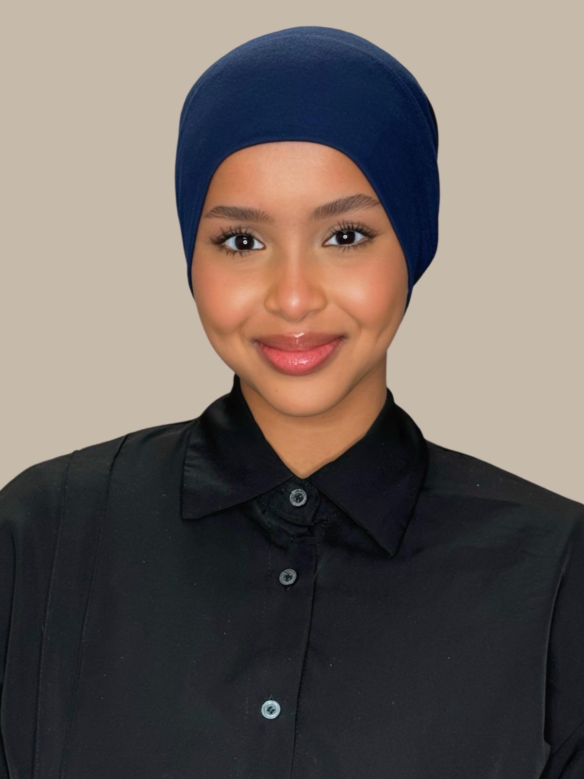 Premium Cotton Underscarf-Navy