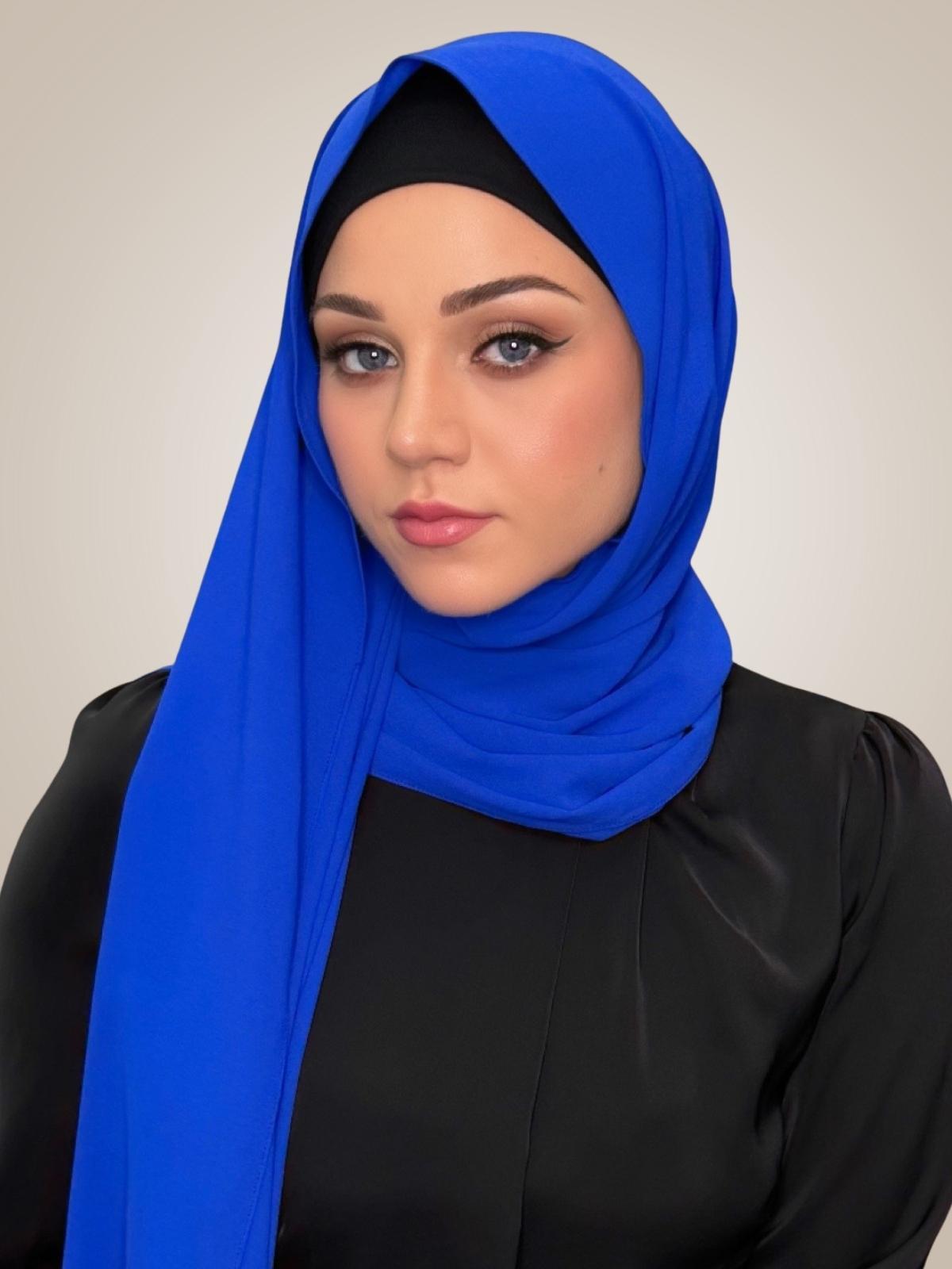 Classic Chiffon Hijab-Royal Blue
