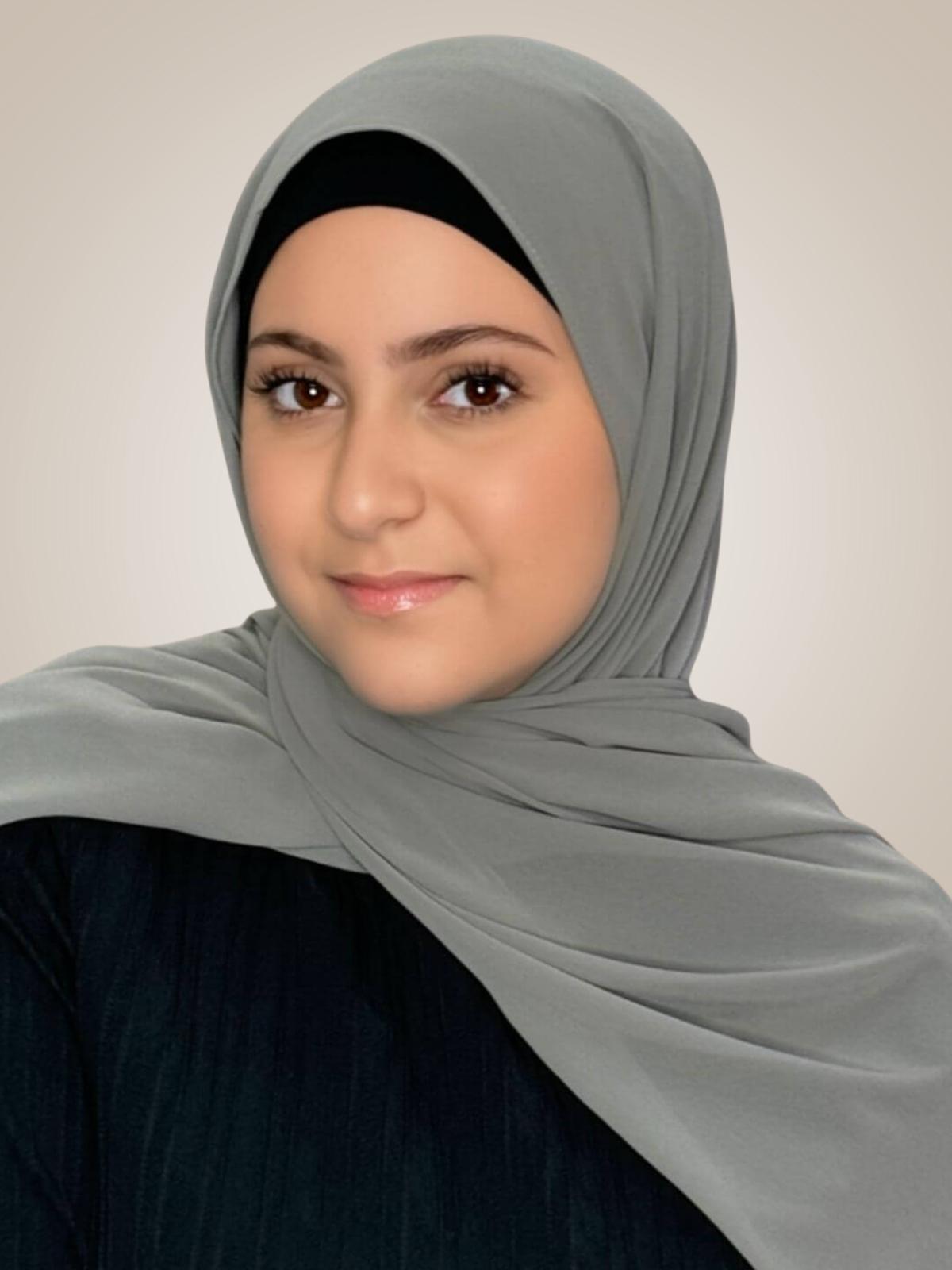 Modish Girl Luxury Chiffon Hijab-Frost Grey