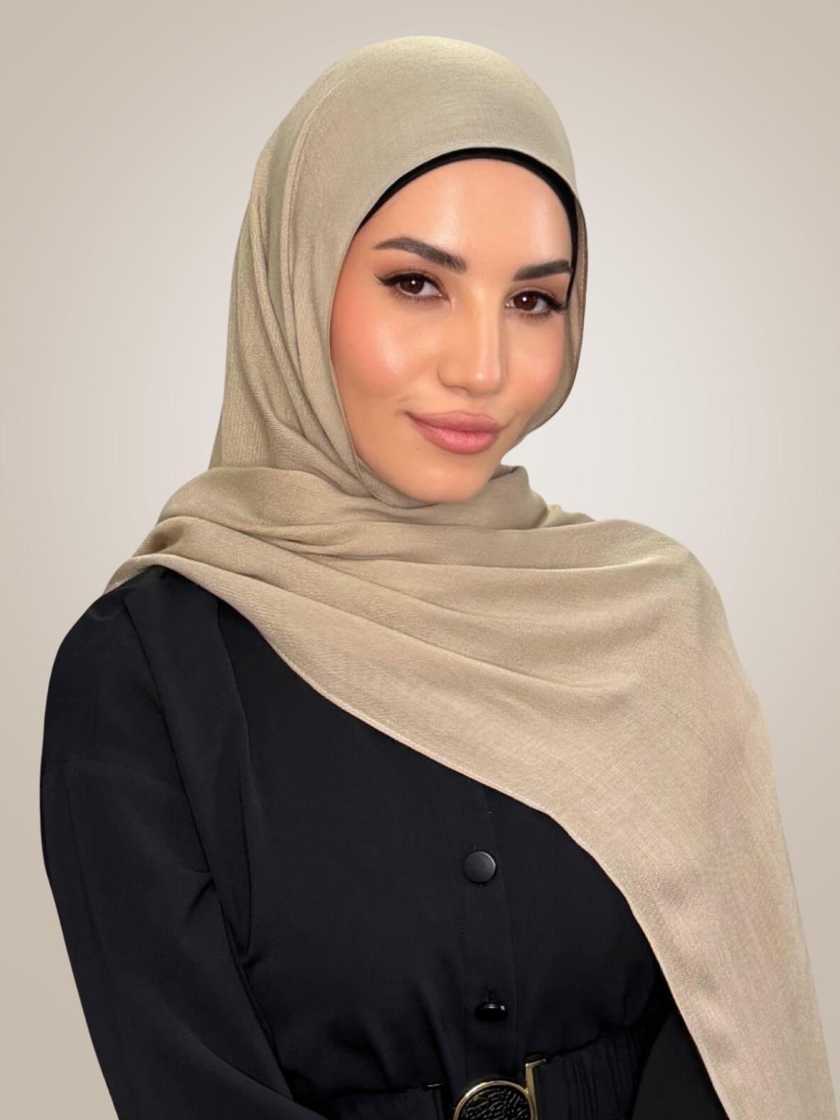 Cotton Modal Hijab-Wheat
