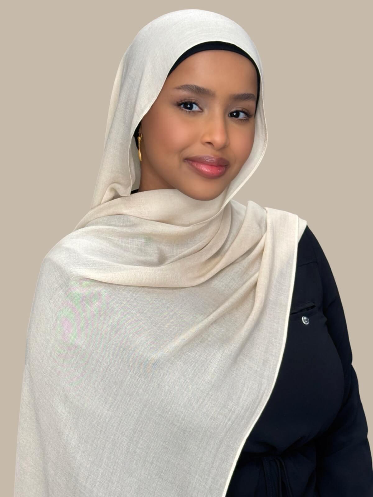 Cotton Modal Hijab-Buttercream