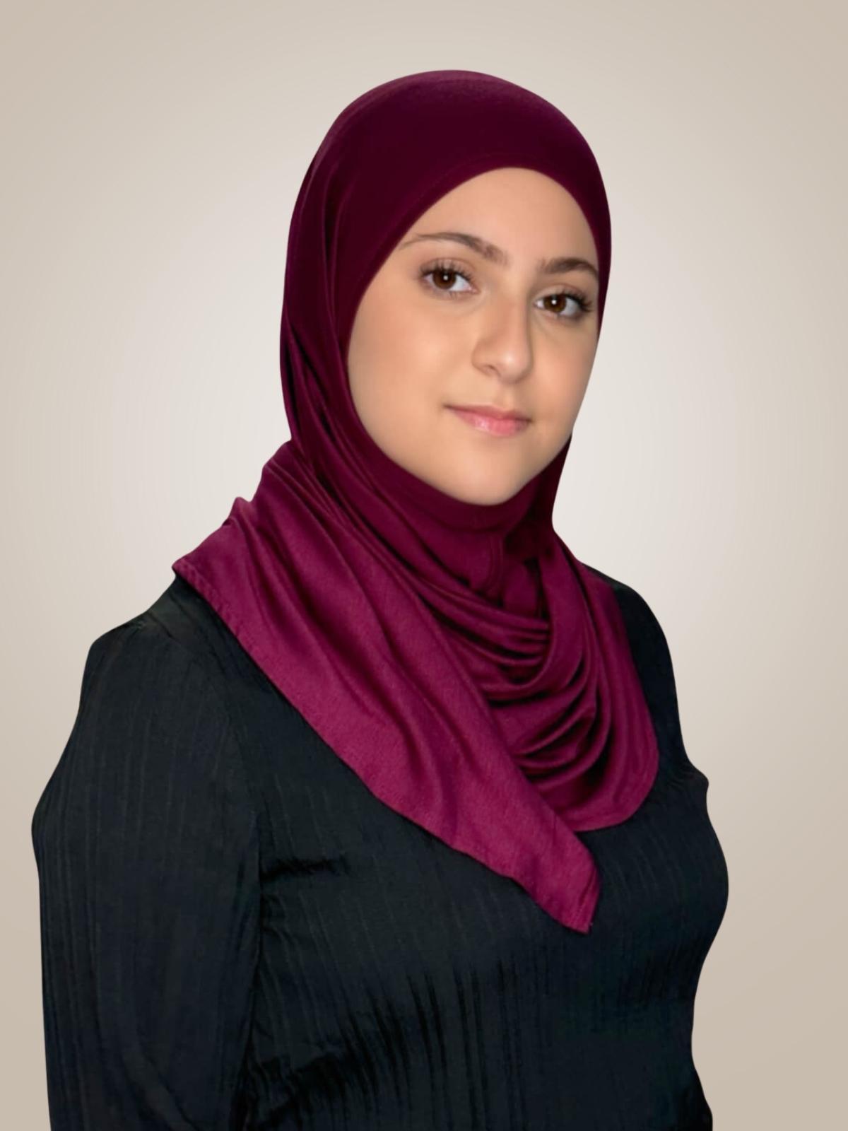 Modish Girl Pre-Sewn Jersey Hijab-Burgundy