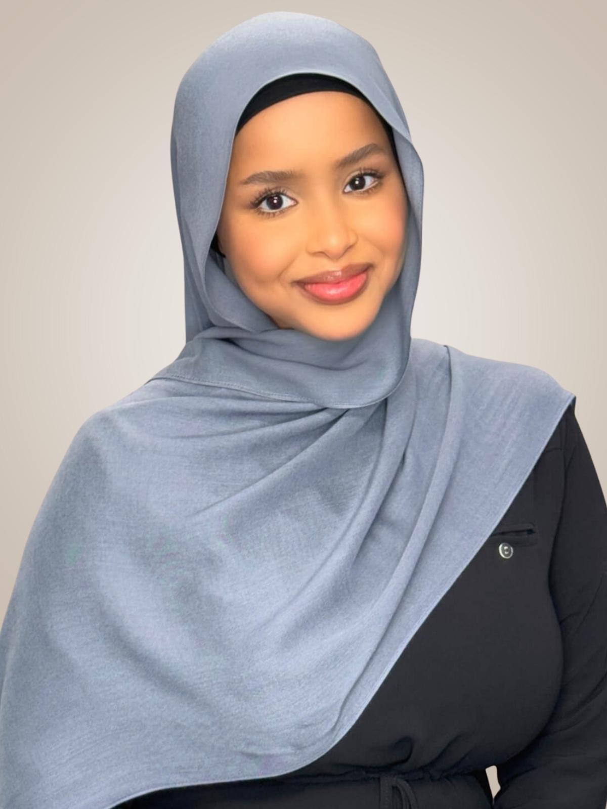 Cotton Modal Hijab-Dusty Denim