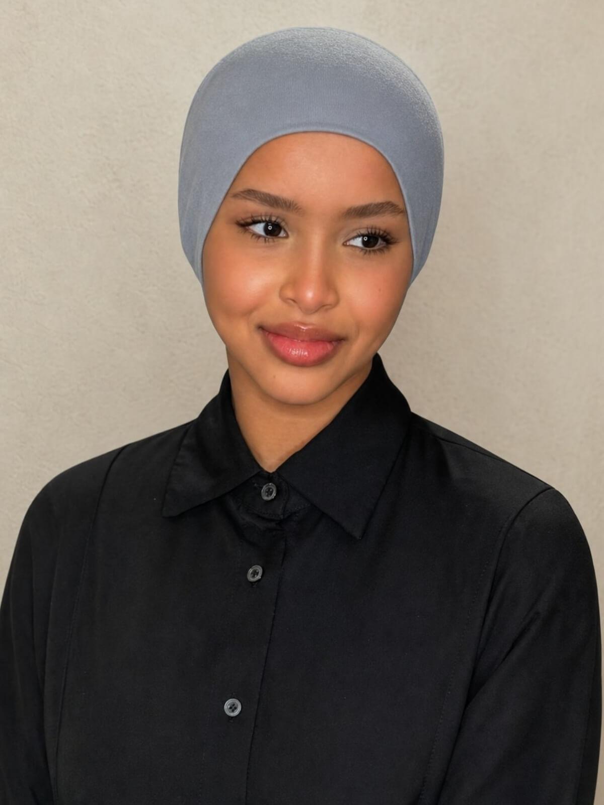 Premium Cotton Underscarf-Slate Grey