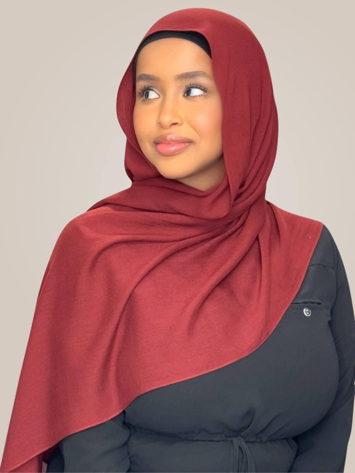 Cotton Modal Hijab-Royal Burgundy