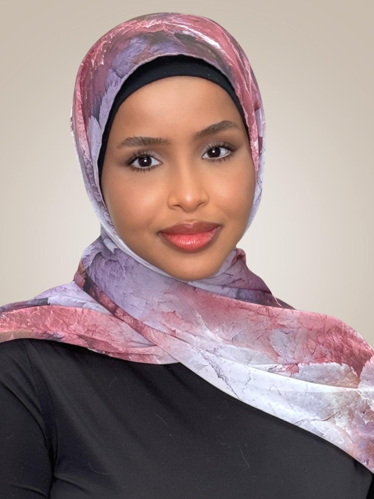 Printed Chiffon Hijab-Muted Mirage