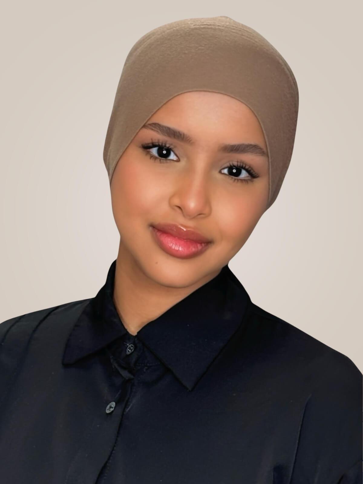 Premium Cotton Underscarf-Walnut Brown