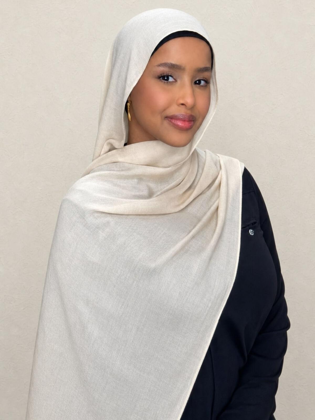 Cotton Modal Hijab-Buttercream