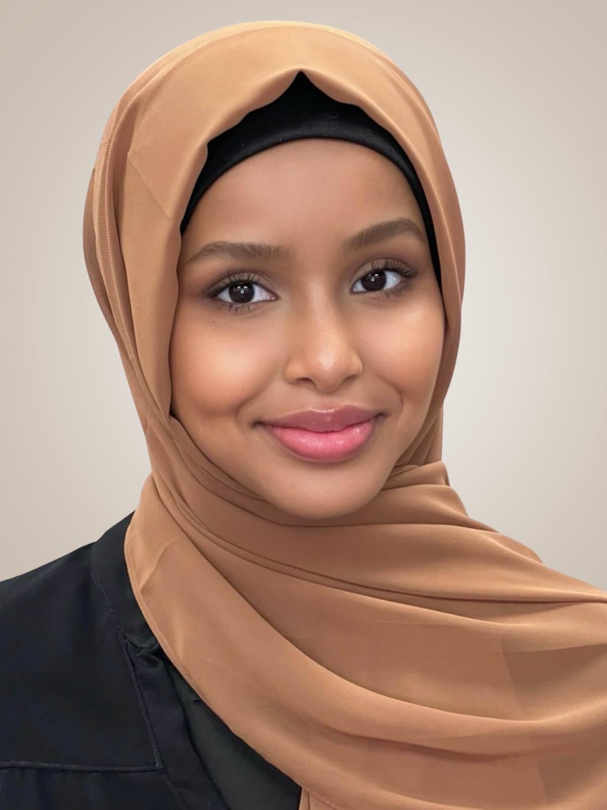 Luxury Chiffon Hijab-Tawny