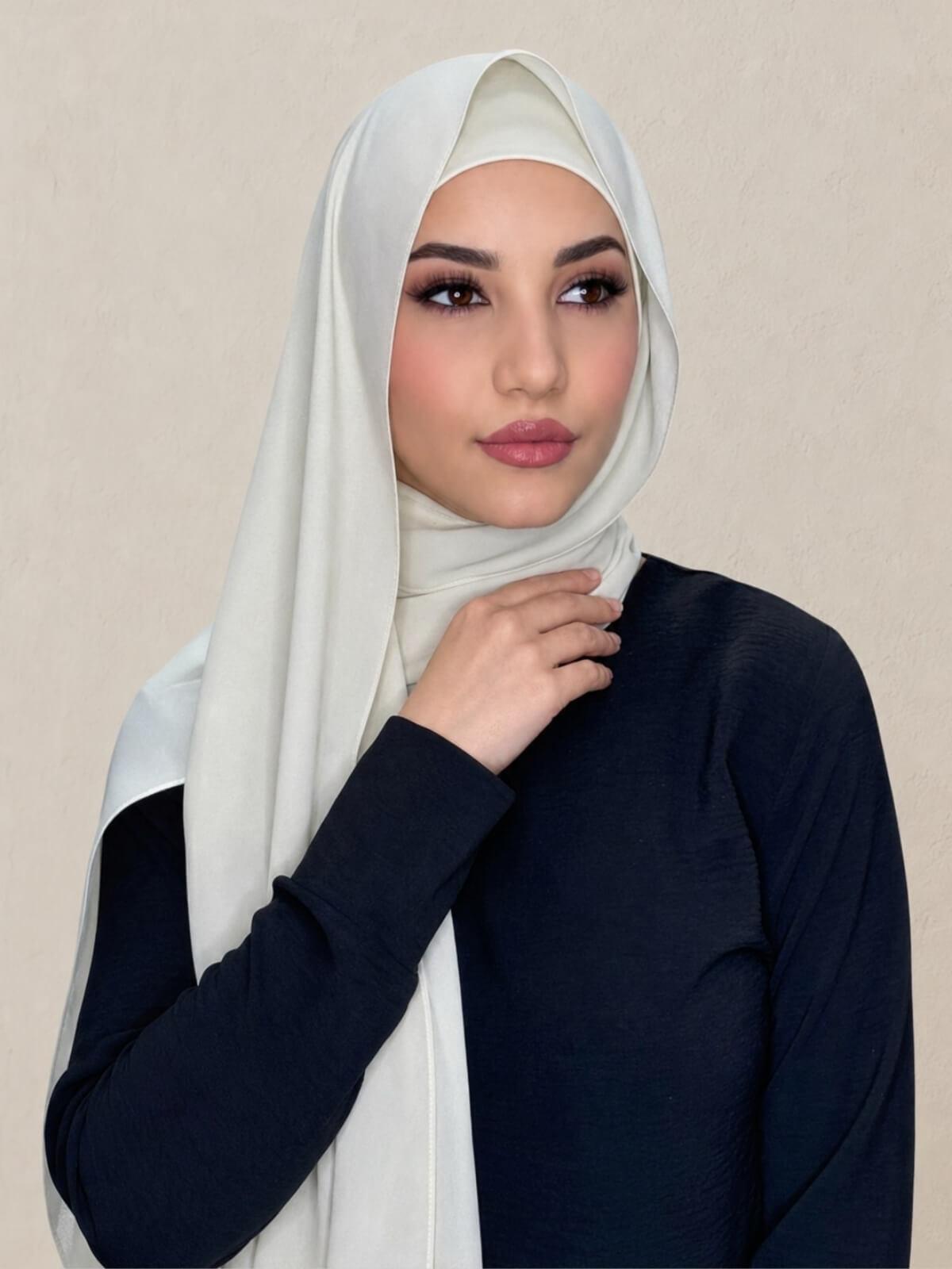Matching Chiffon Hijab Set-Royal Beige