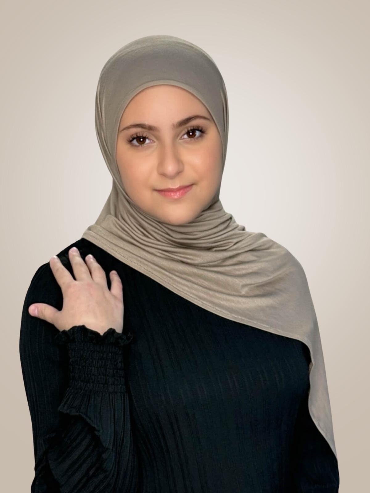 Modish Girl Pre-Sewn Jersey hijab-Desert